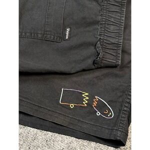 Brixton Steady‎ Drawstring Shorts Visual Relay Lucas Beaufort Black S